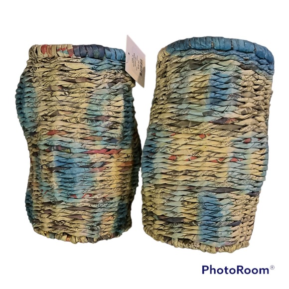 Urban Outfitters Accents Magical Thinking Woven Newsprint Vase